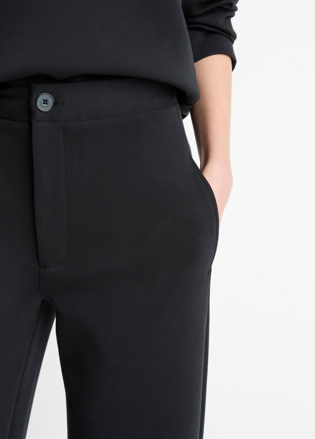 Cotton-Blend Trouser in Trousers - BLACK | VINCE Women