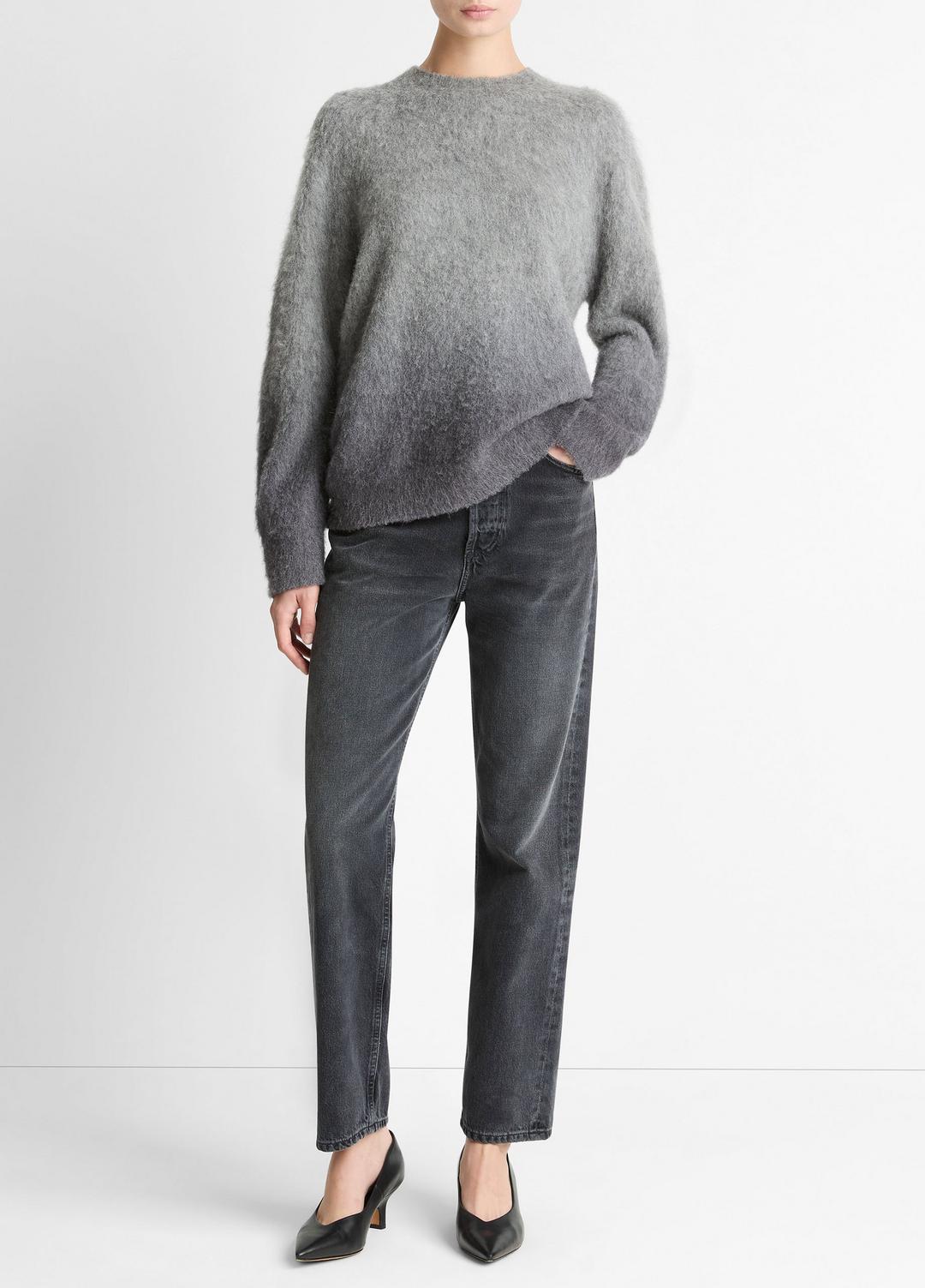 Ombré Alpaca & Wool-Blend Sweater in Crew Neck - GREY OMBRE | VINCE Women