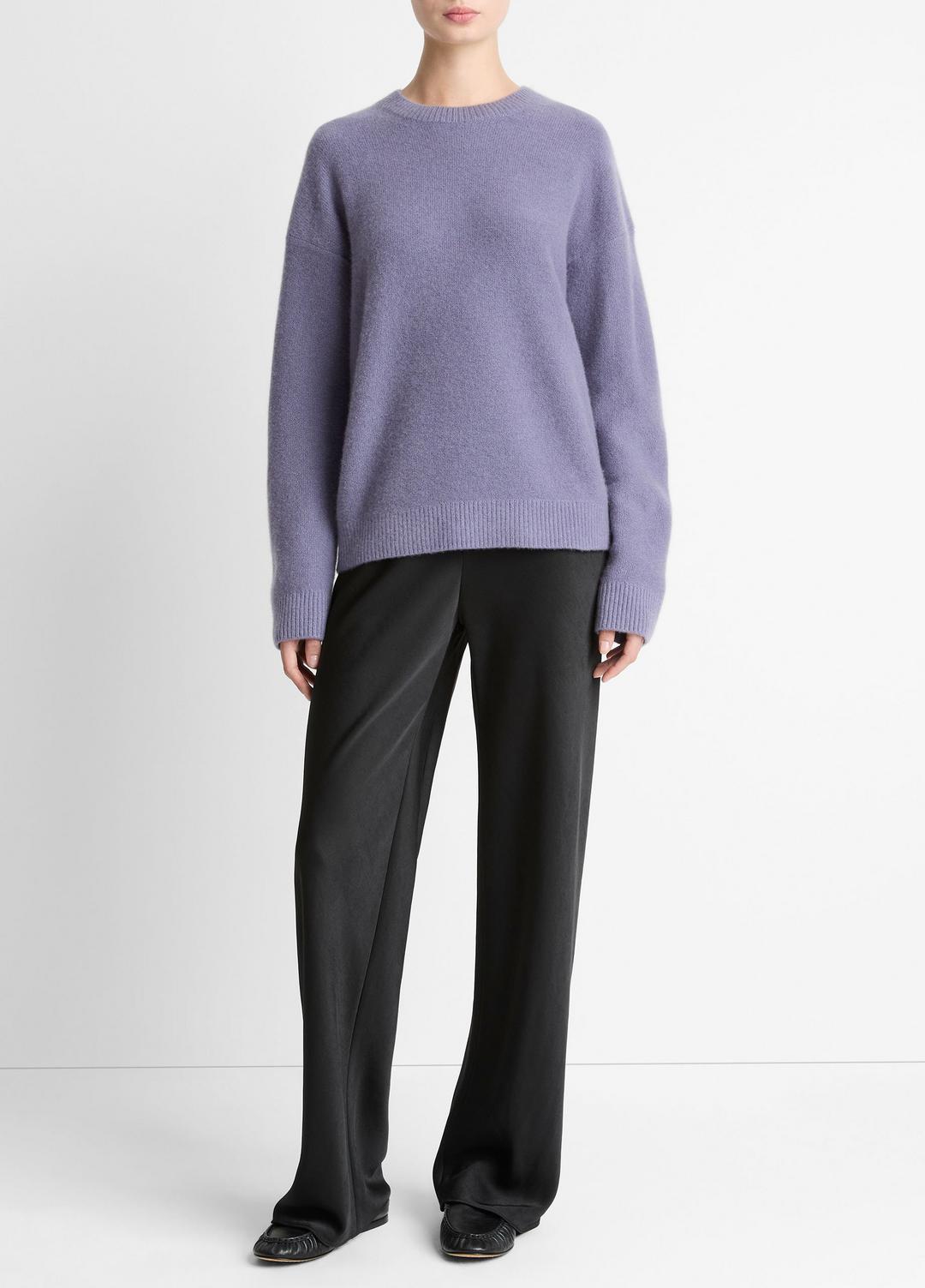 Plush Cashmere Crew Neck Sweater in Crew Neck - MAUVE IRIS | VINCE Women