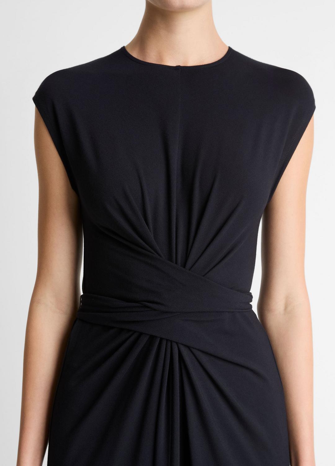 Jersey Wrap Midi Dress in Dresses - COASTAL BLUE | VINCE Women
