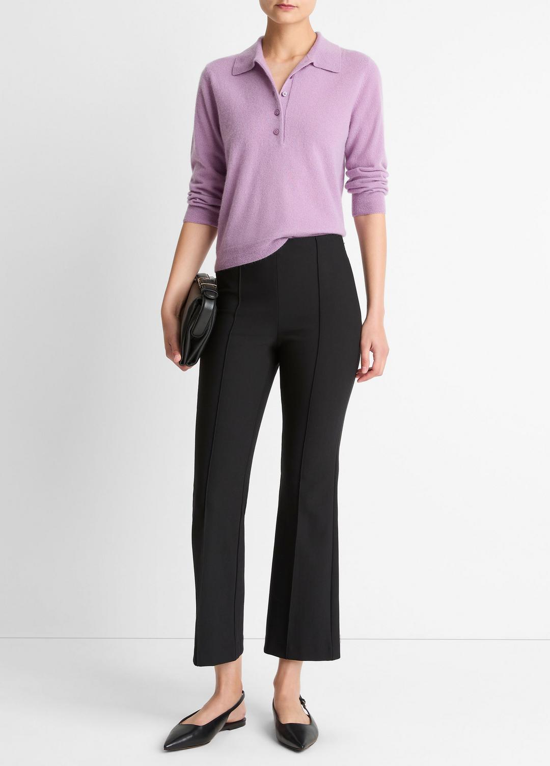 Cashmere-Silk Polo Sweater in Cashmere - MULBERRY | VINCE Women