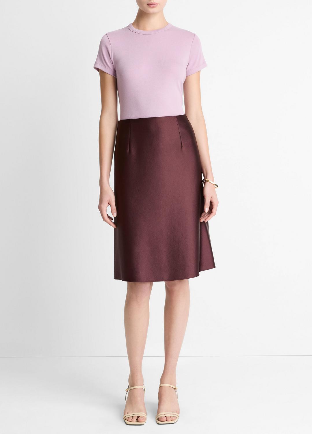 Pima Cotton-Blend '90s Shrunken T-Shirt in Short Sleeve - AMETHYST | VINCE Women