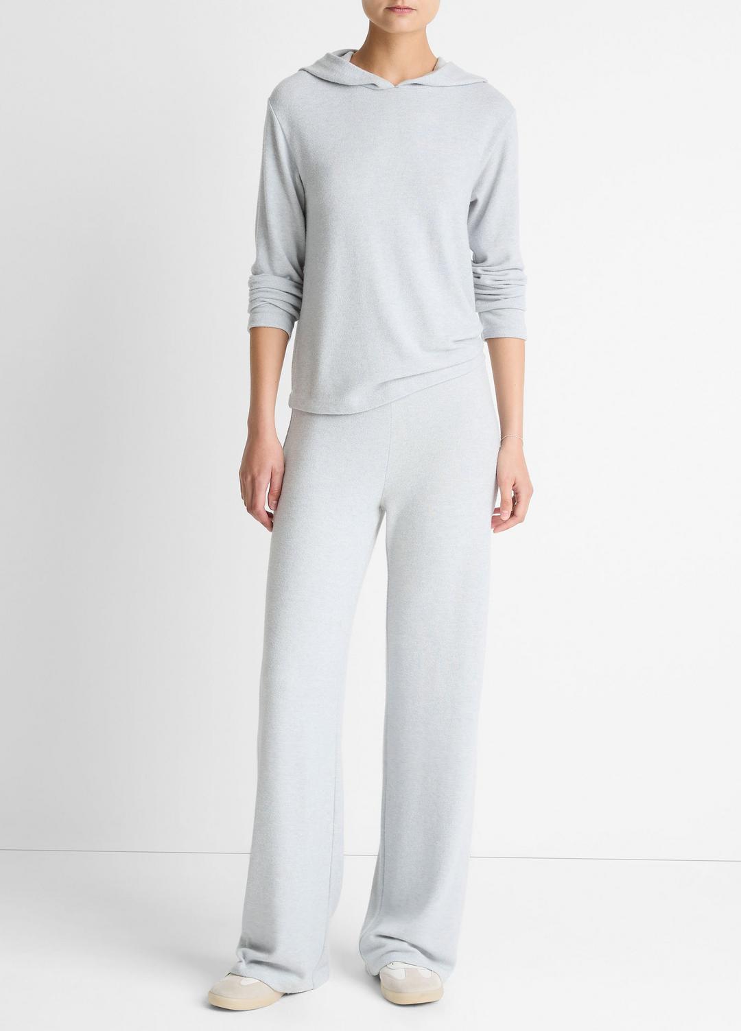 Cozy Long-Sleeve Hoodie in Sweatshirts & Hoodies - HEATHER PALE GREY | VINCE Women