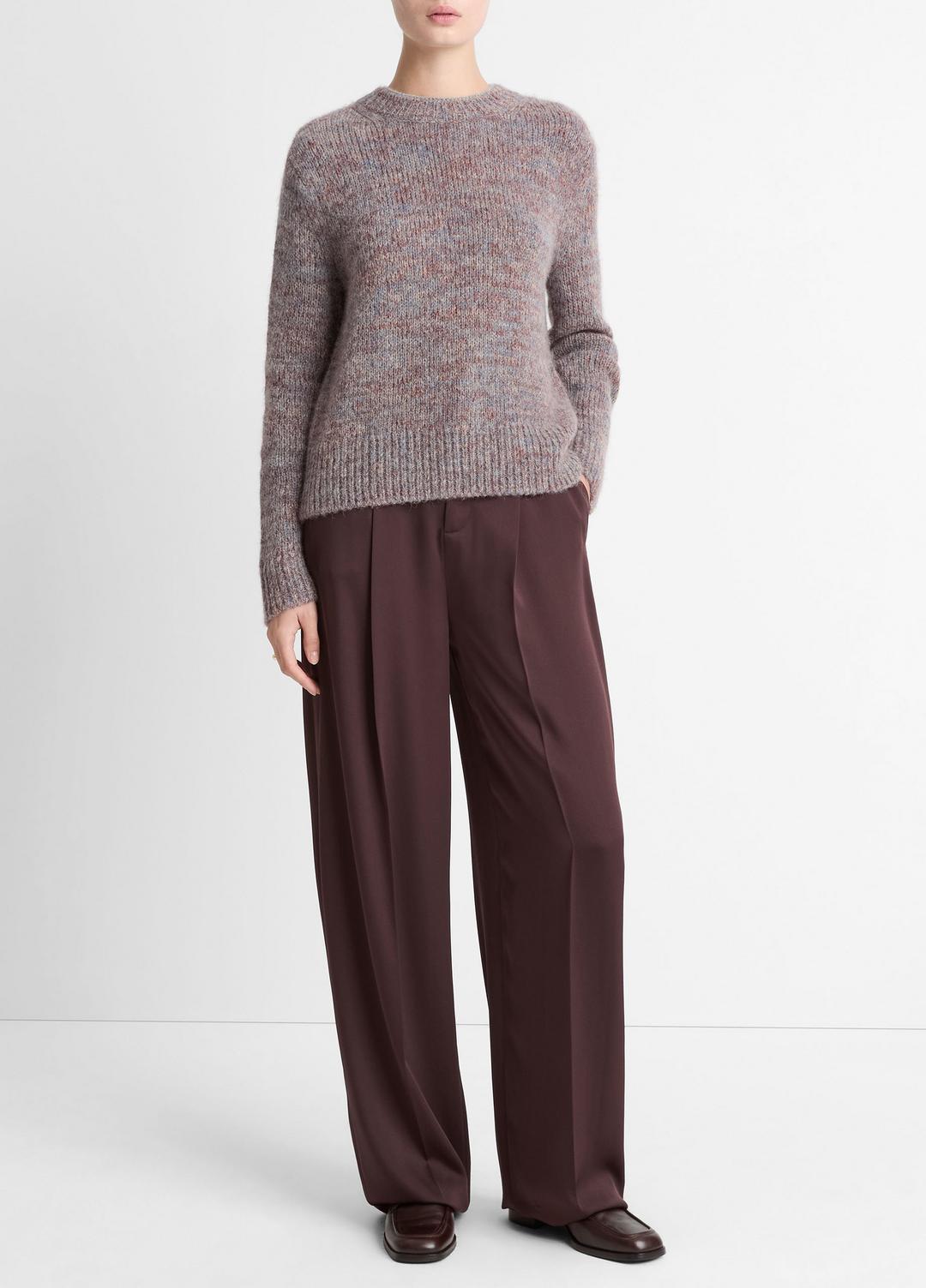 Marled Crew Neck Sweater in Crew Neck - COGNAC COMBO | VINCE Women