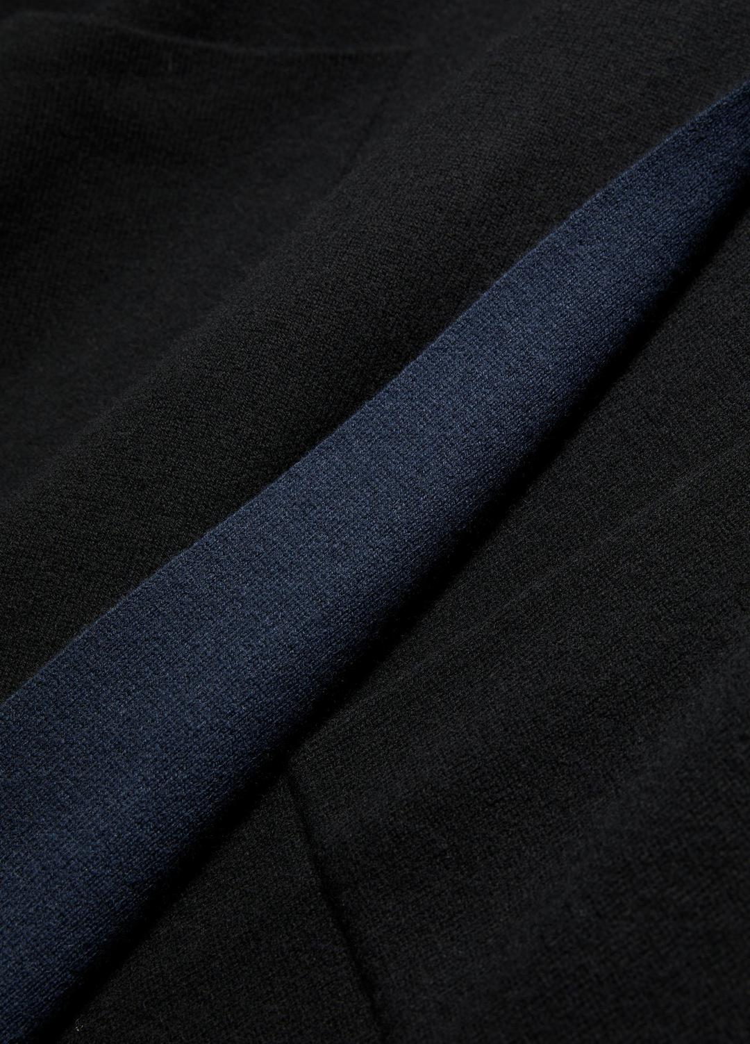 Wool and Cashmere Double-Face Cape in Sweaters - BLACK NAVY | VINCE Women