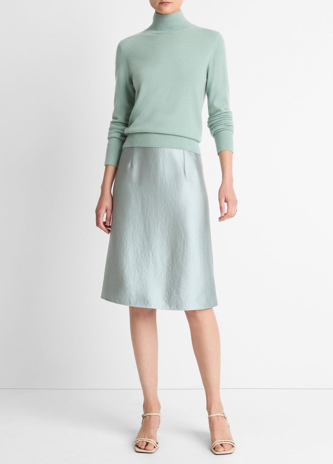 Cashmere Turtleneck Sweater in Turtleneck - ALOE STONE | VINCE Women