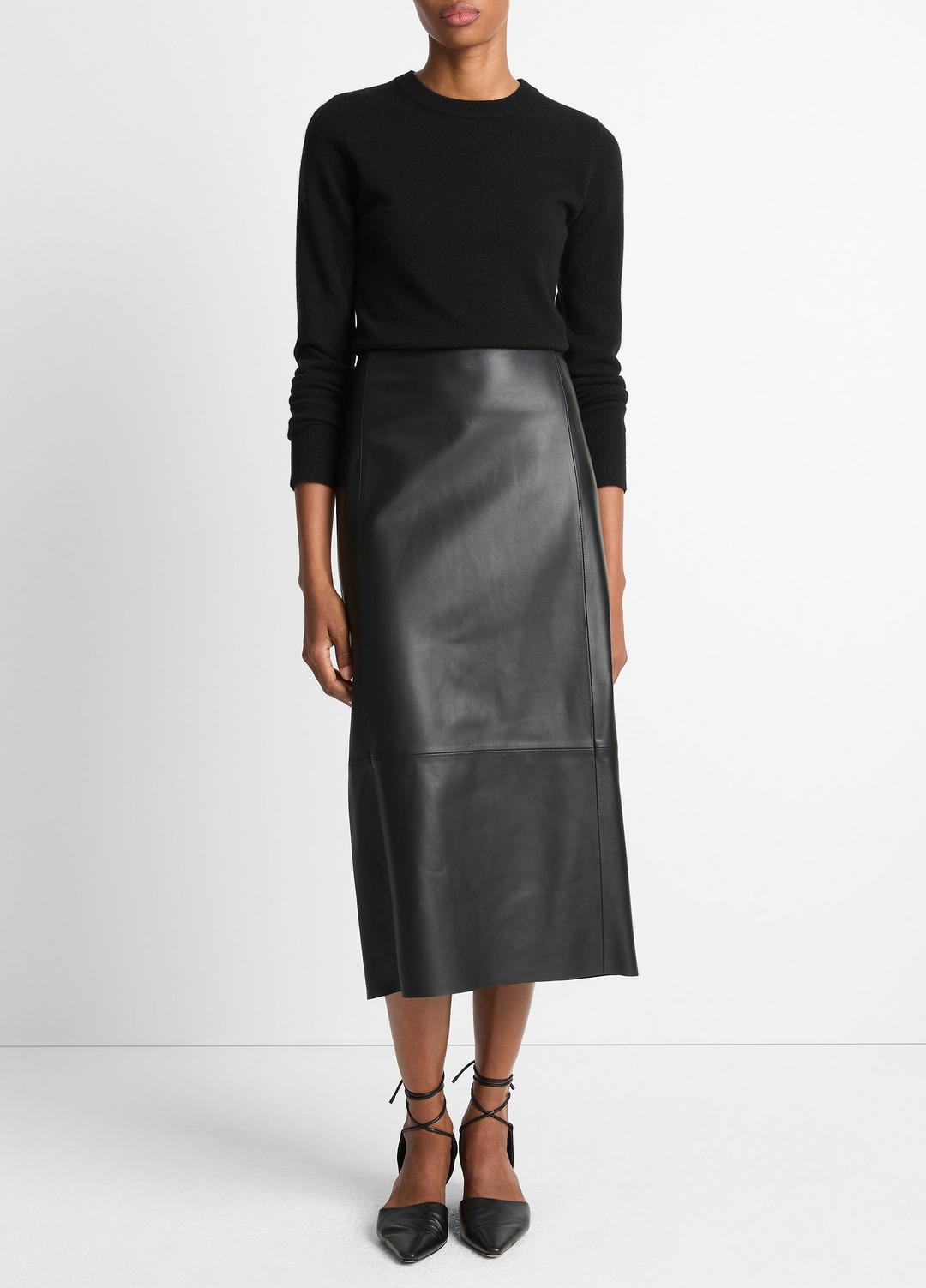 Cashmere Crew Neck Sweater in Crew Neck - BLACK | VINCE Women