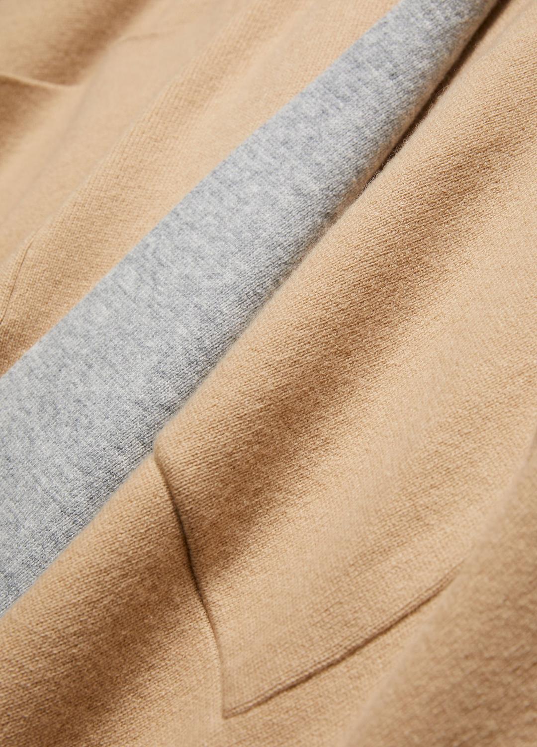 Wool and Cashmere Double-Face Cape in Sweaters - CAMEL GREY | VINCE Women