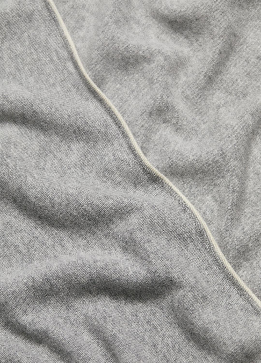 Tipped Jersey-Knit Cashmere Cape in Sweaters - MEDIUM GREY/OFF WHITE | VINCE Women