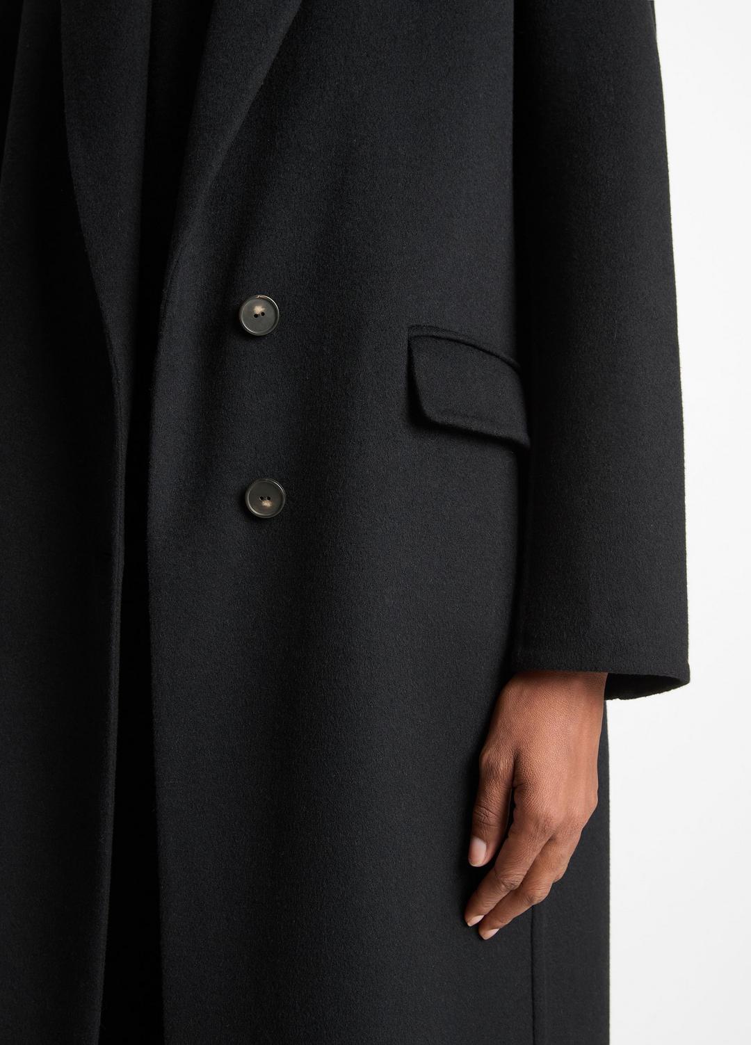 Wool-Blend Single-Breasted Coat in Coats - BLACK | VINCE Women