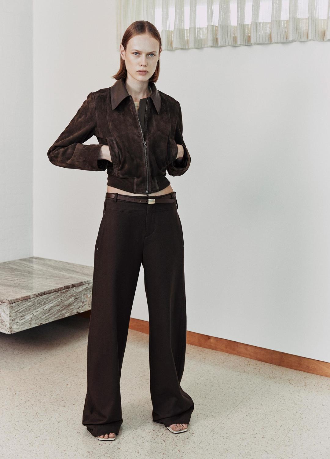 Suede Shrunken Bomber Jacket in Jackets - WILLOW | VINCE Women
