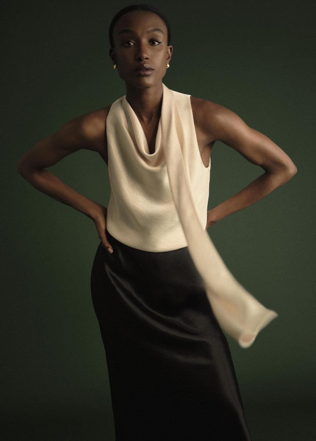 Satin Scarf Top in Tank Tops - BONA | VINCE Women