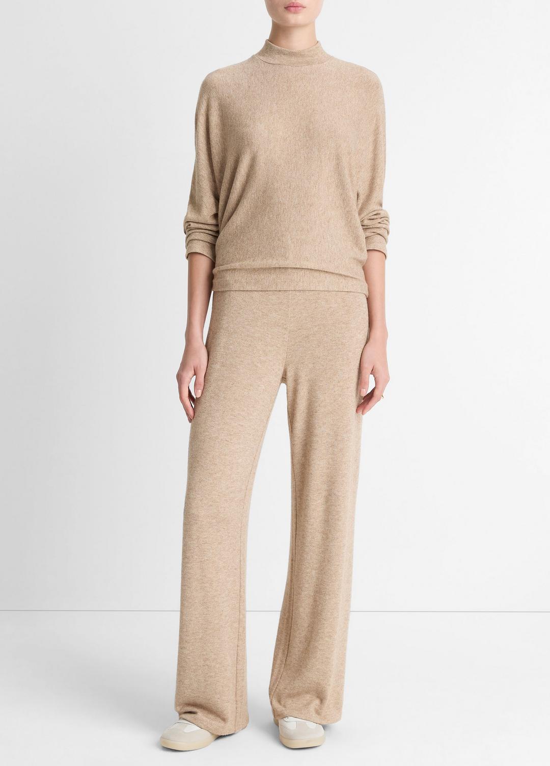 Cozy Dolman-Sleeve Mock-Neck Top in Long Sleeve - HEATHER BRUNA | VINCE Women