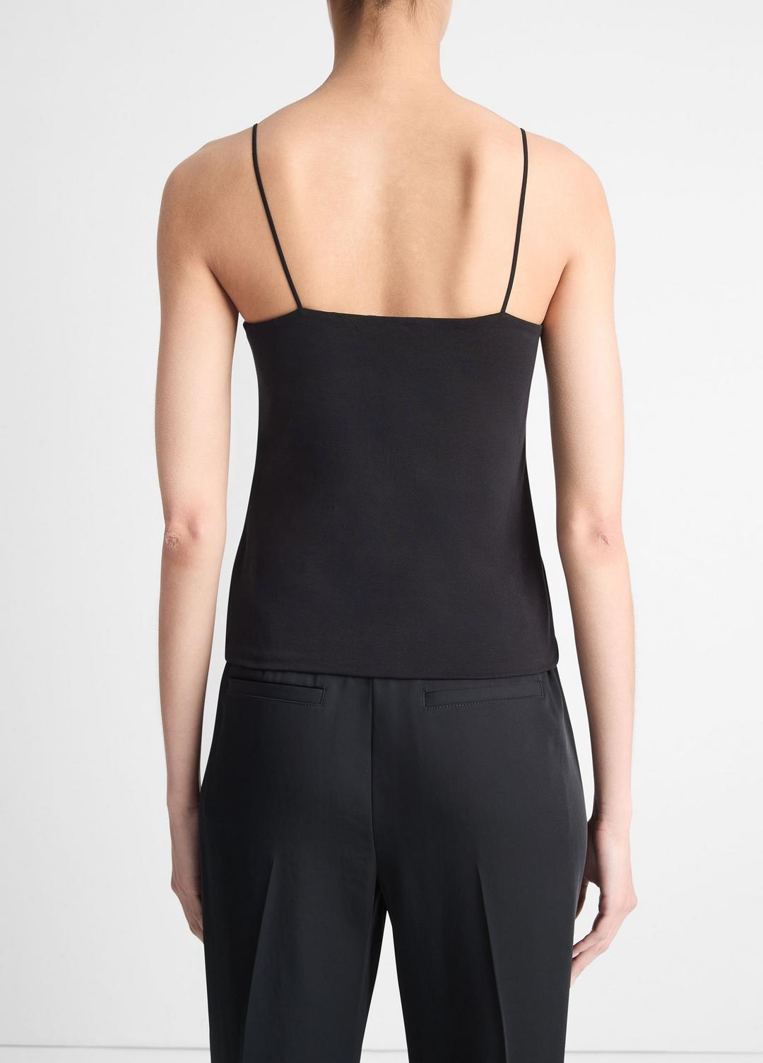 Pima Cotton Camisole in Tank Tops - BLACK | VINCE Women