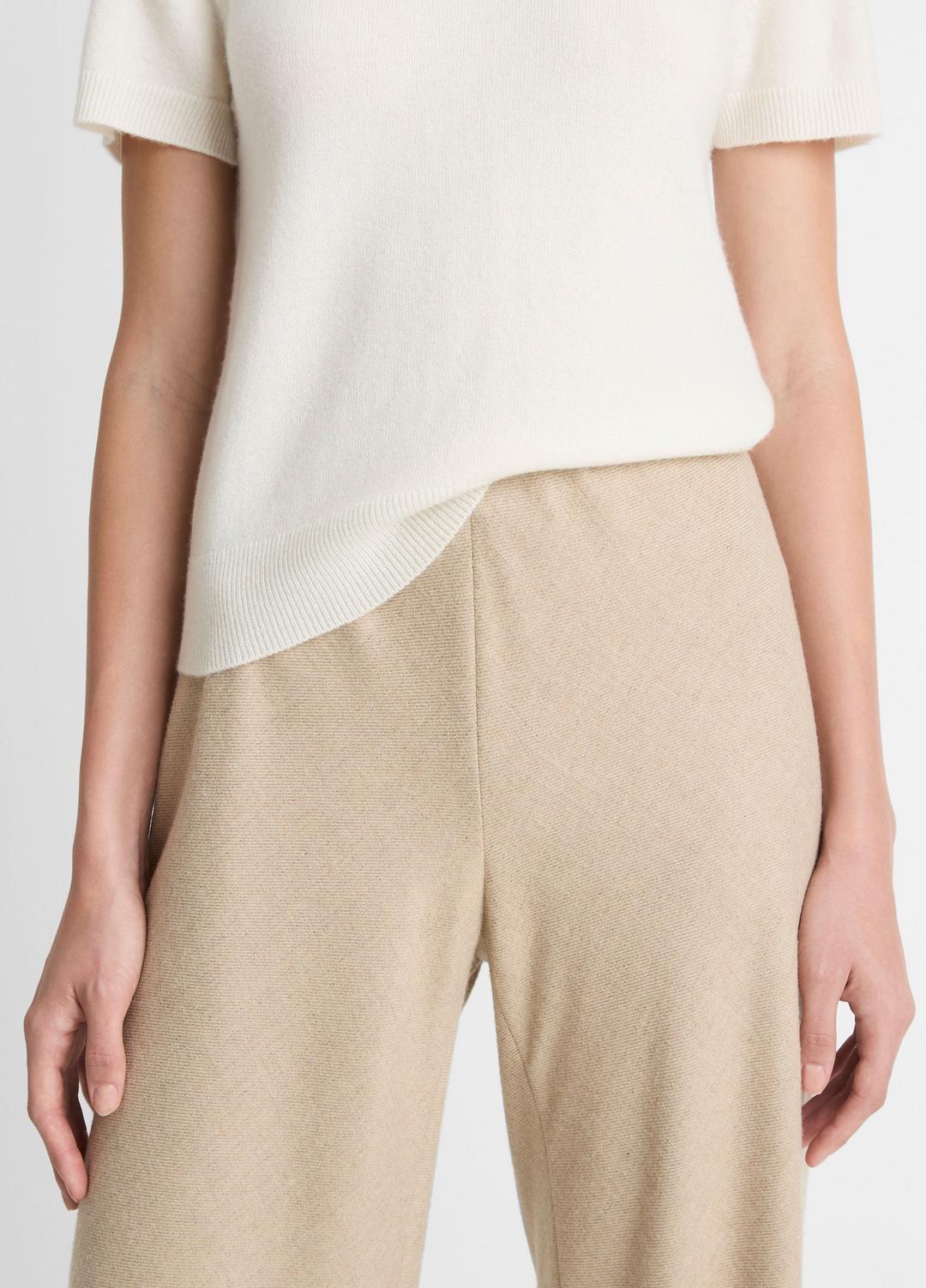 Italian Wool-Blend High-Waist Bias Pant in Trousers - OATMEAL | VINCE Women
