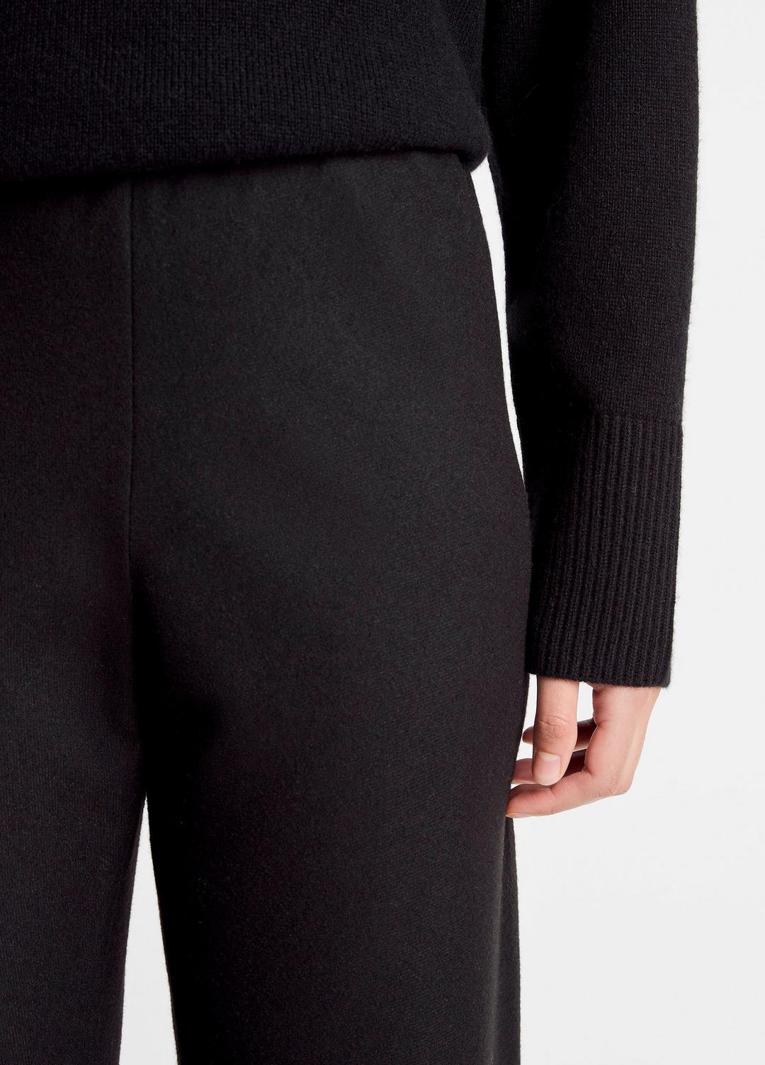 Italian Wool-Blend High-Waist Bias Pant in Trousers - BLACK | VINCE Women