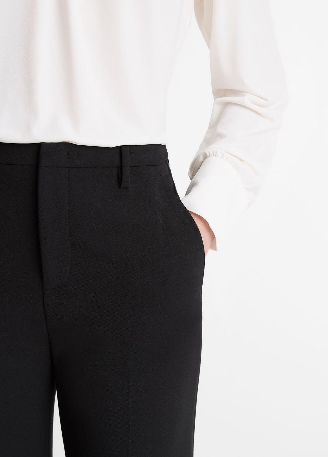 Mid-Rise Tailored Flare Pant in Trousers - BLACK | VINCE Women