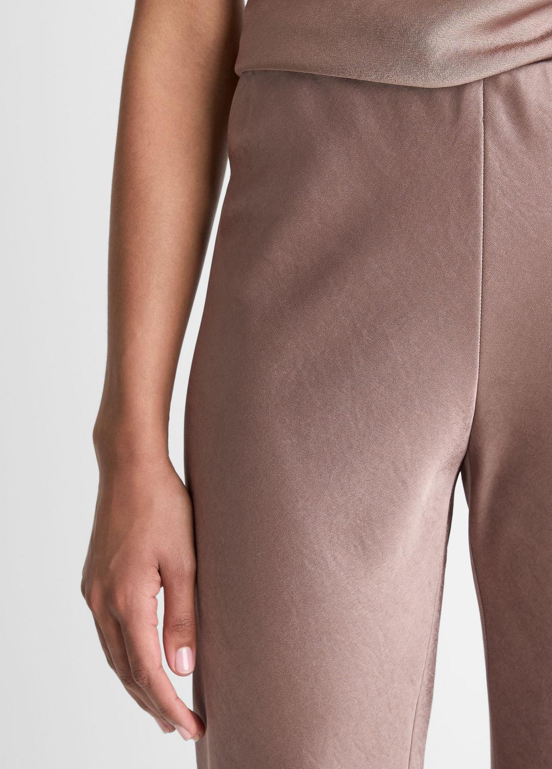Colette High-Rise Fluid Satin Bias Pant in Trousers - MAUVE LILAC | VINCE Women