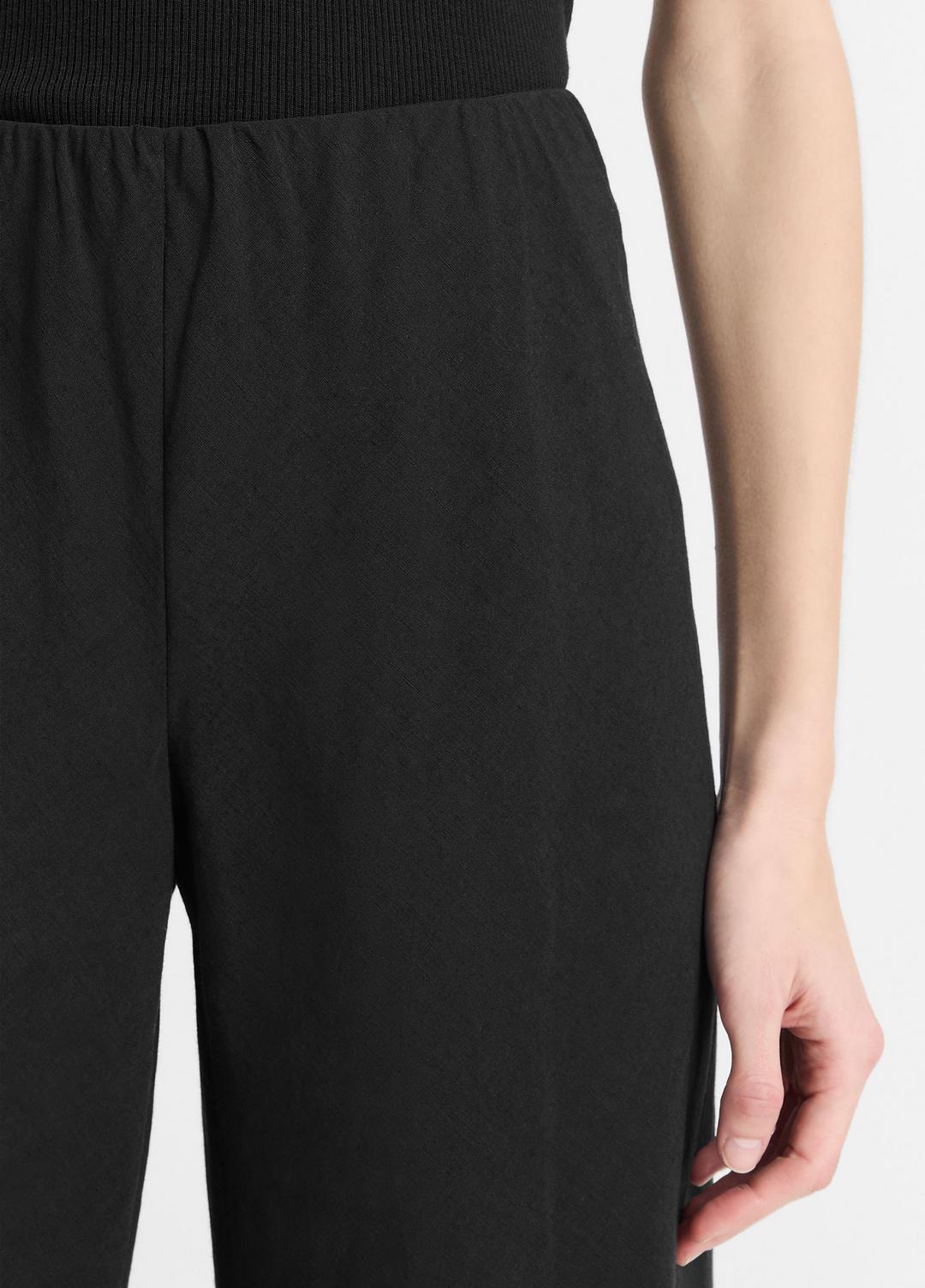 Cotton-Blend High-Waist Bias Pant in Trousers - BLACK | VINCE Women