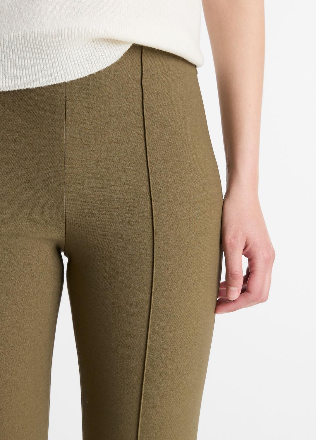 Niki Mid-Rise Pintuck Crop Flare Pant in Trousers - CYPRESS | VINCE Women