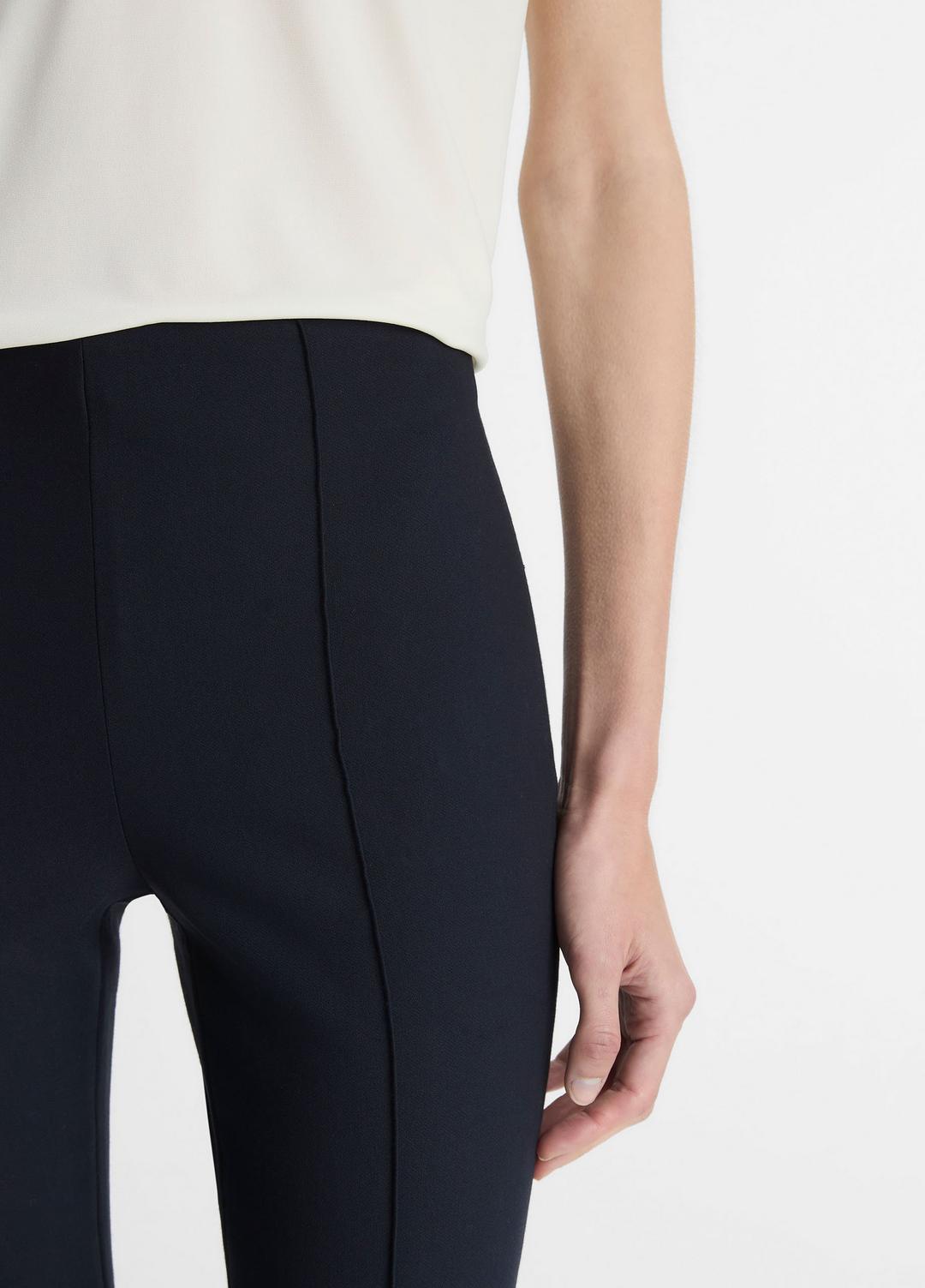 Niki Mid-Rise Pintuck Crop Flare Pant in Pants - COASTAL BLUE | VINCE Women