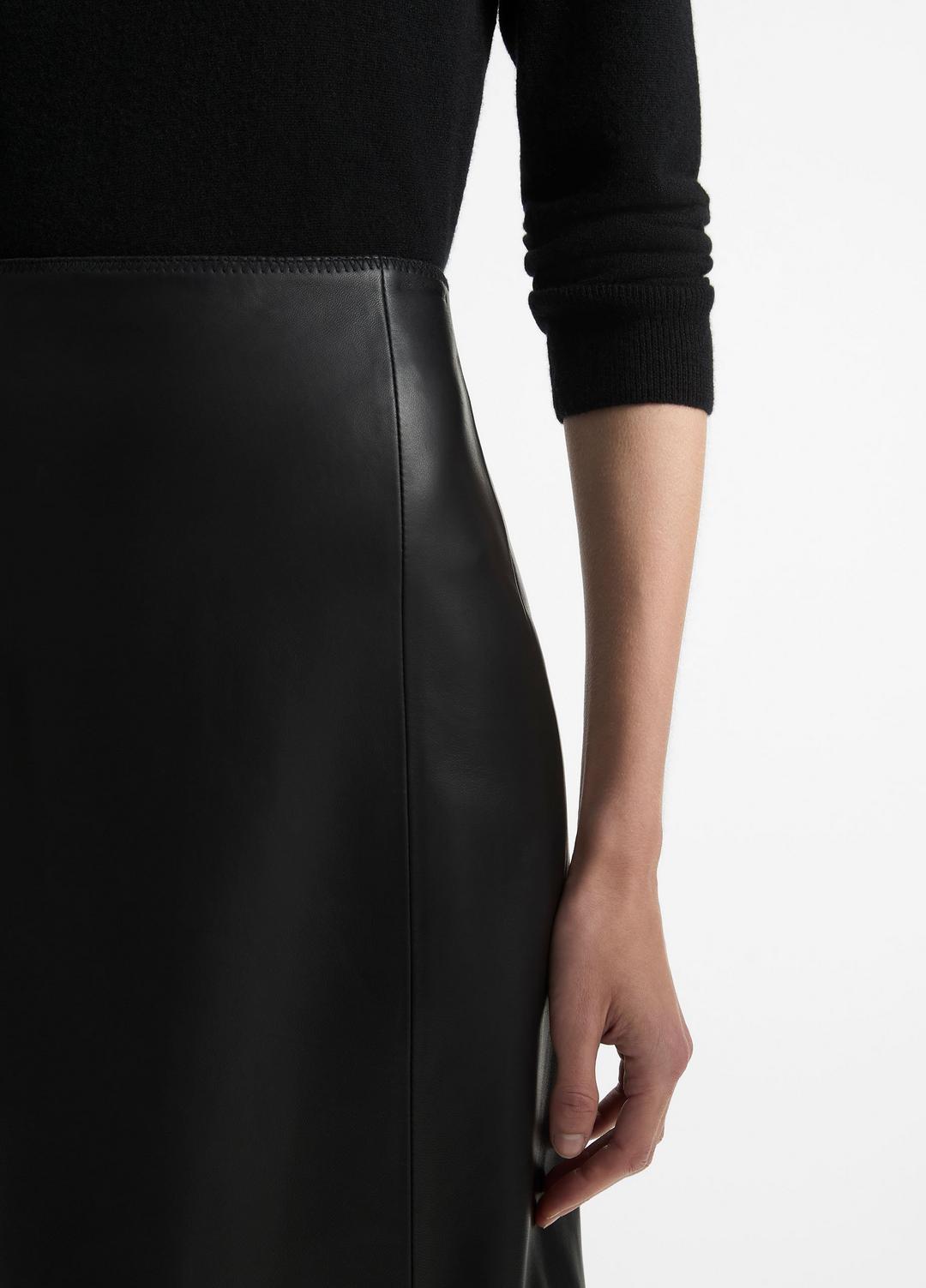Leather Straight Skirt in Skirts - BLACK | VINCE Women