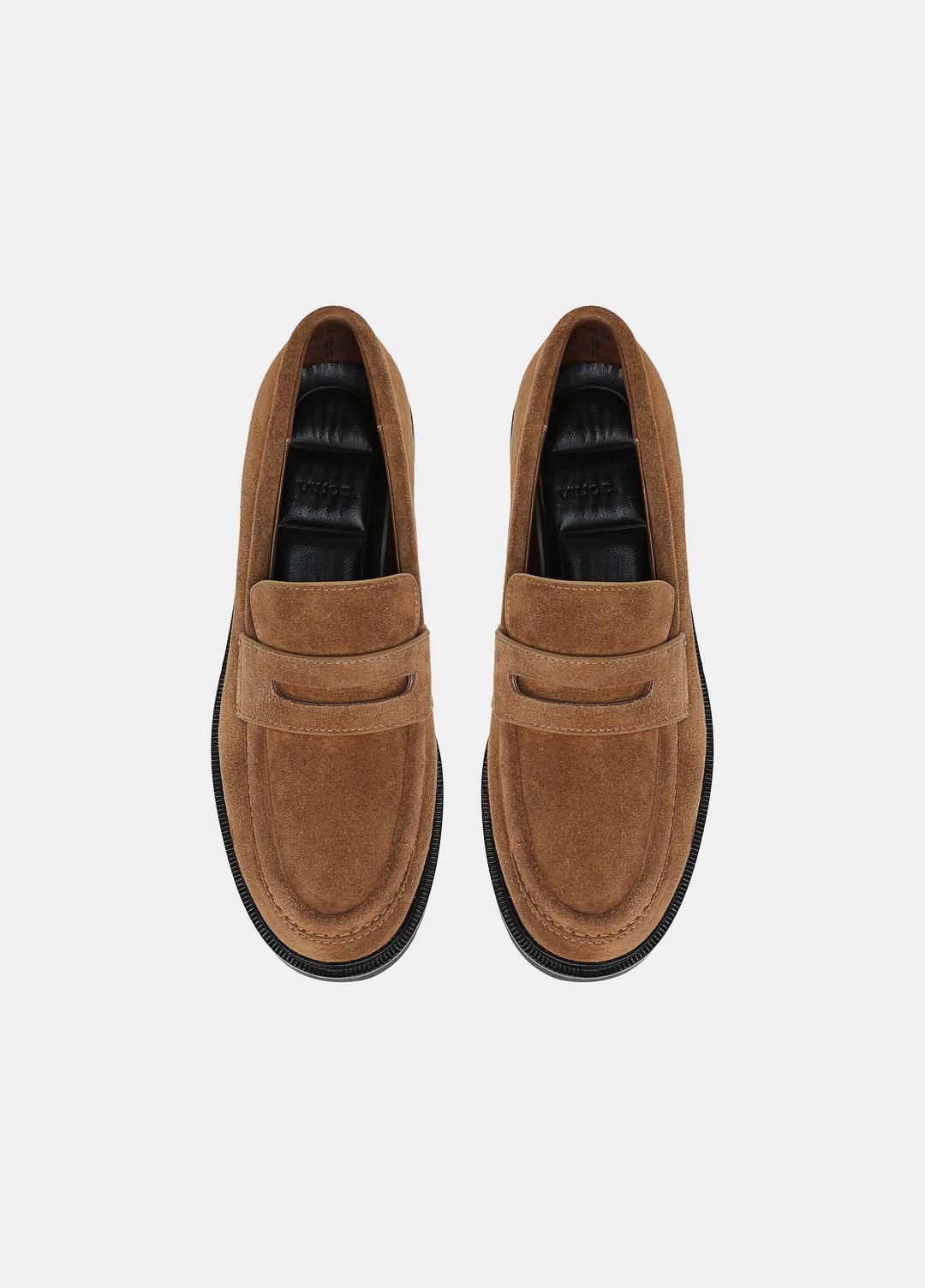 Siena Suede Lug-Sole Loafer in Loafers & Flats - ELM WOOD | VINCE Women