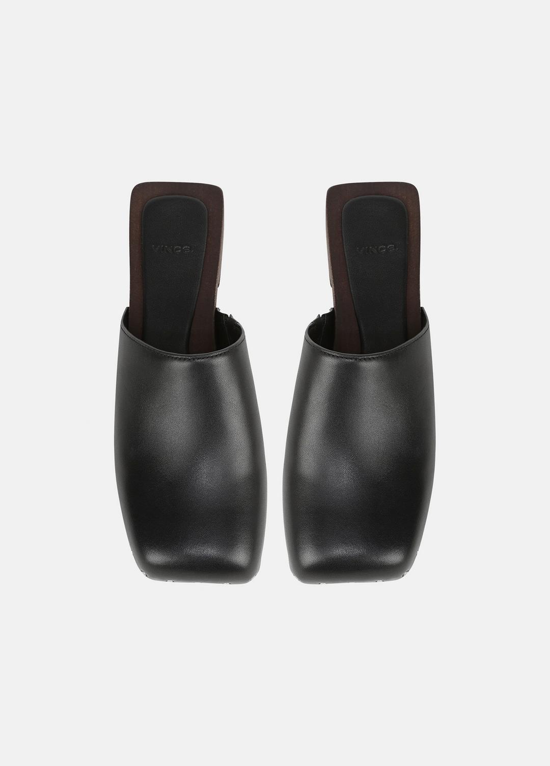 Margarita Leather Clog in Loafers & Flats - BLACK | VINCE Women