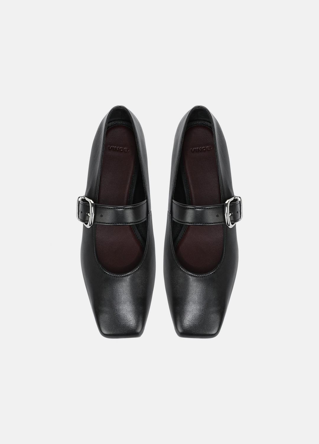 Daniela Leather Mary Jane Flat in Loafers & Flats - BLACK | VINCE Women