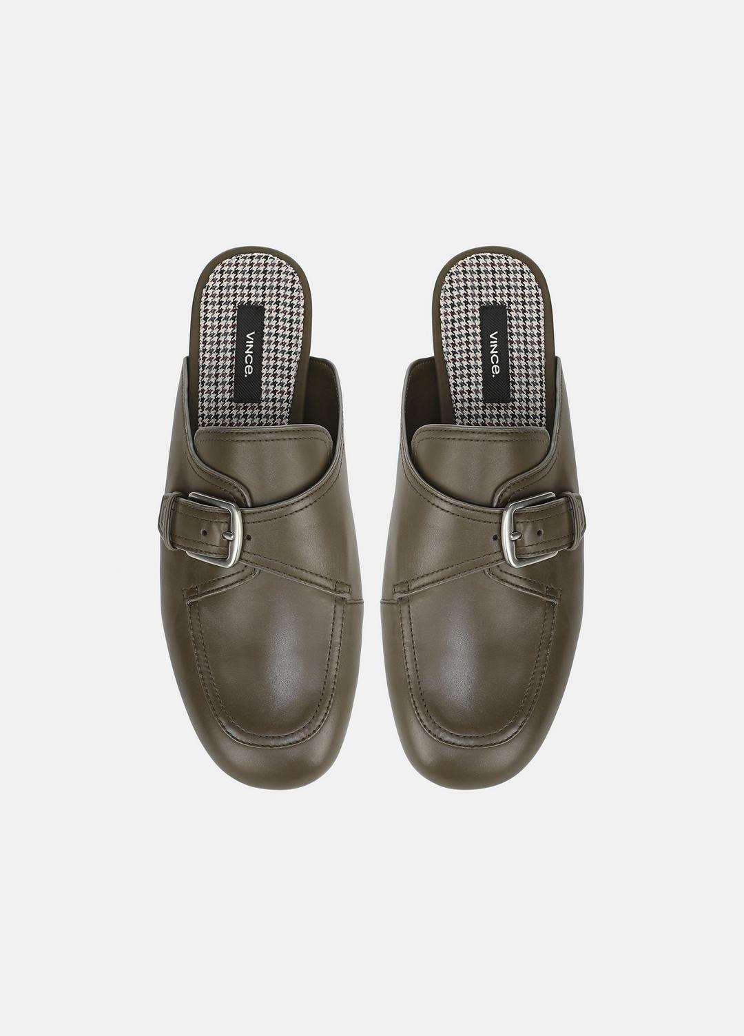 Minetta Leather Loafer Mule in Loafers & Flats - MILITARE | VINCE Women