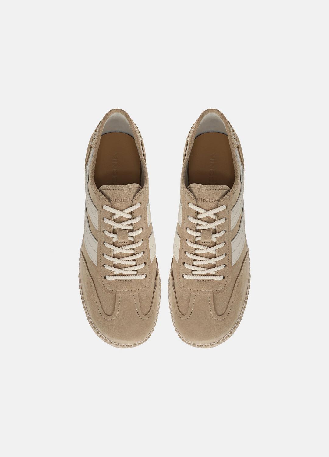 Oasis Suede & Leather Espadrille Sneaker in Sneakers - SAND TRAIL | VINCE Women