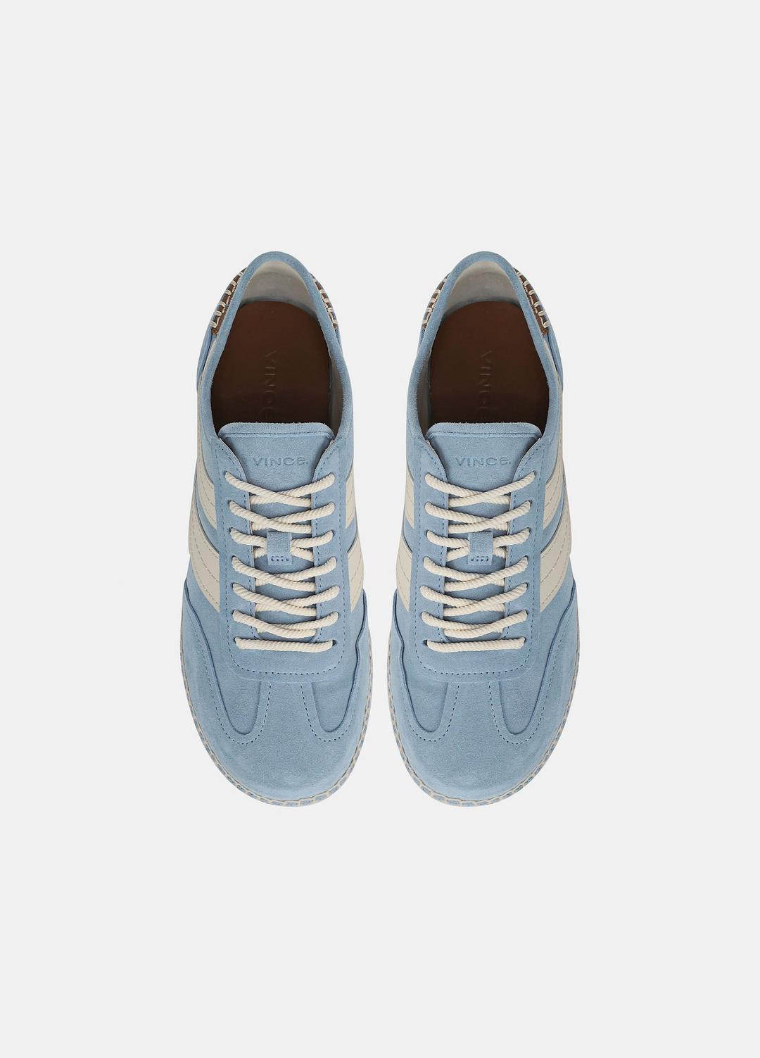 Oasis Suede & Leather Espadrille Sneaker in Sneakers - GLACIAL BLUE/FLAX | VINCE Women