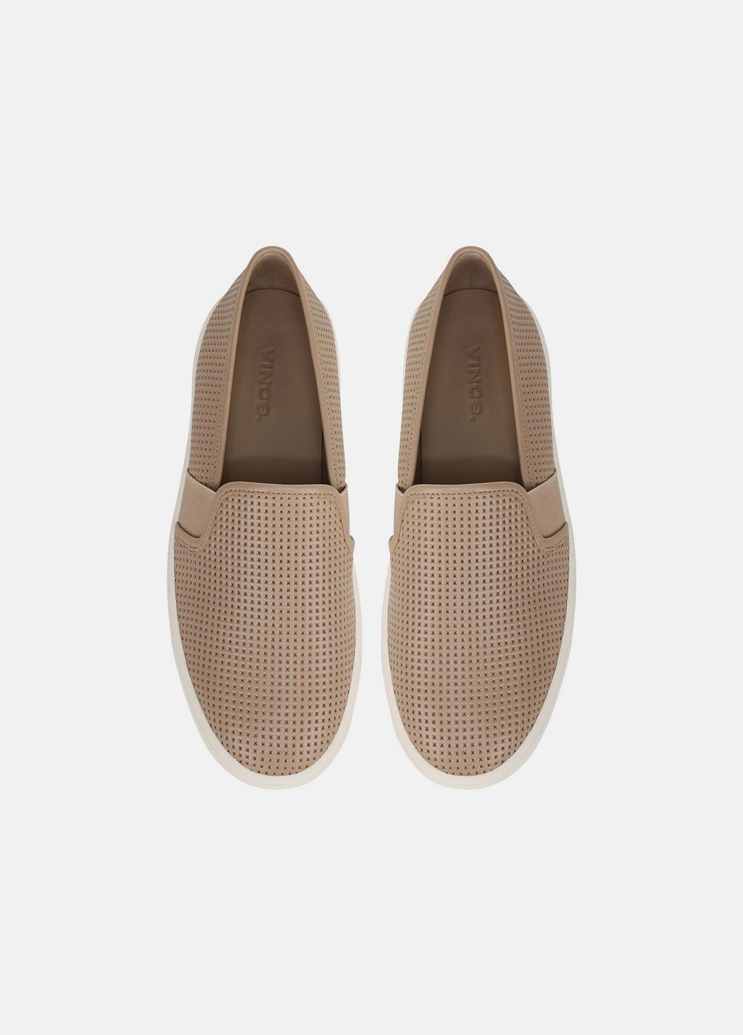 Blair Perforated Leather Sneaker in Sneakers - WARM ALMOND | VINCE Women