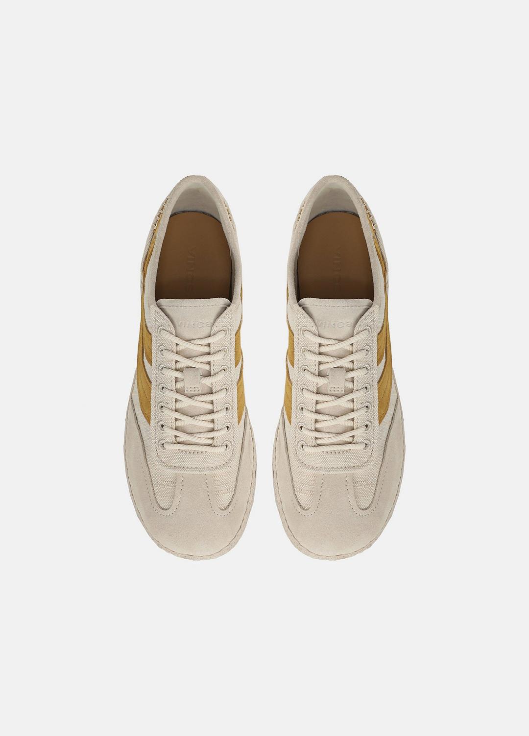 Oasis Linen & Leather Espadrille Sneaker in Sneakers - MOONLIGHT/GOLDEN DESERT | VINCE Women