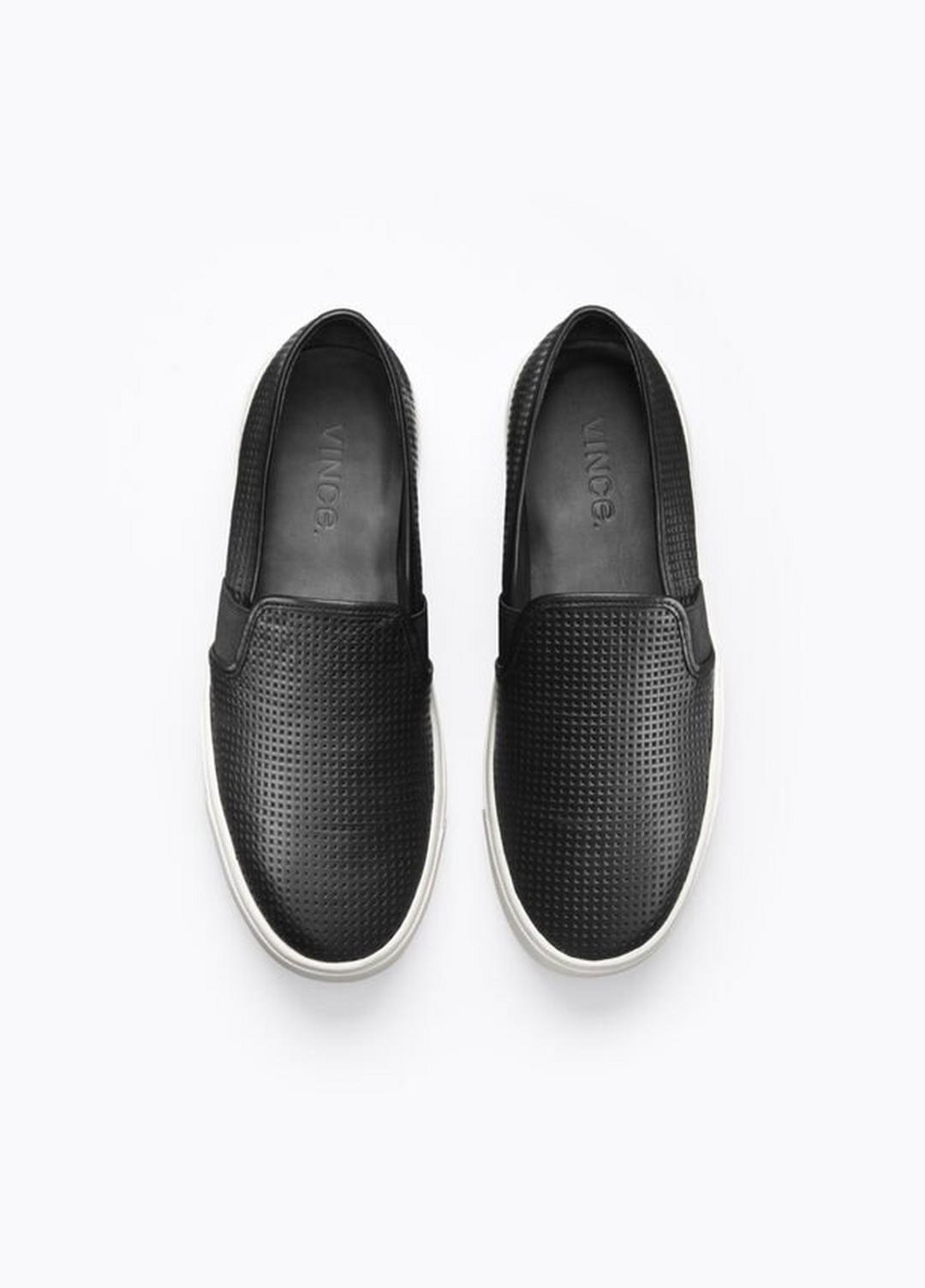 Women's Blair Perforated Leather Sneakers - BLACK | VINCE Women