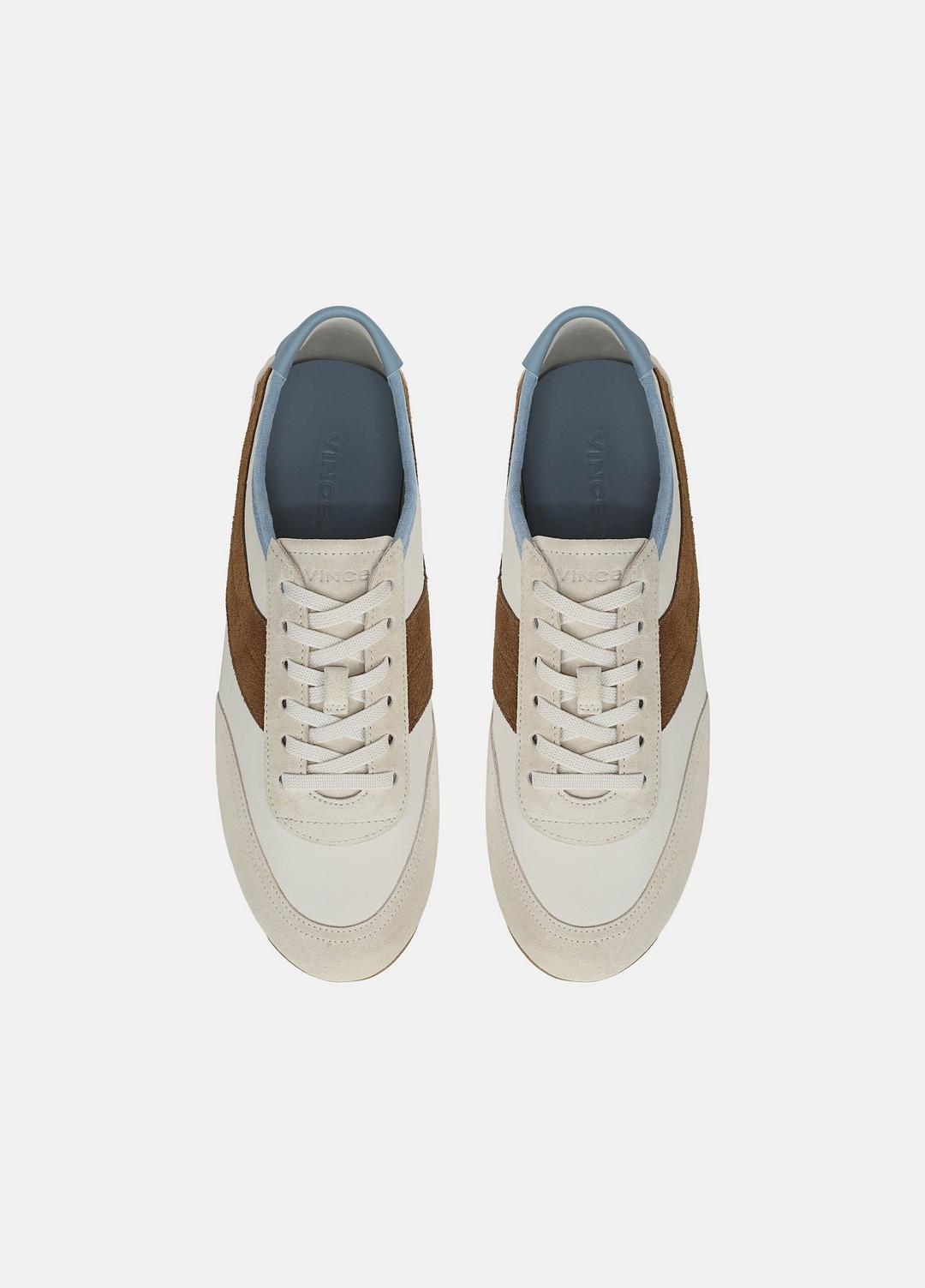 LA Leather & Suede Runner Sneaker in Sneakers - MOONLIGHT/ELMWOOD | VINCE Women
