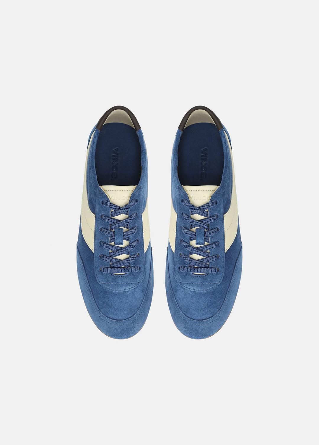 LA Suede & Leather Runner Sneaker in Sneakers - INDIGO/STRAW SEED | VINCE Women