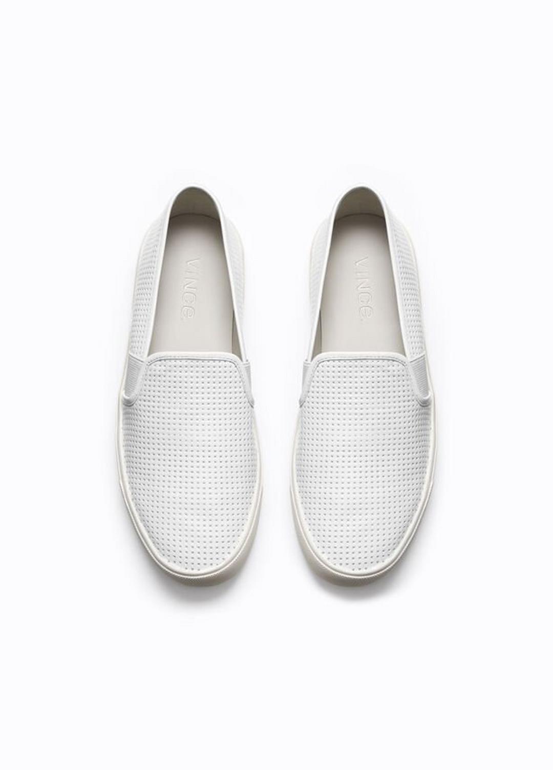 Women's Blair Perforated Leather Sneakers - WHITE | VINCE Women