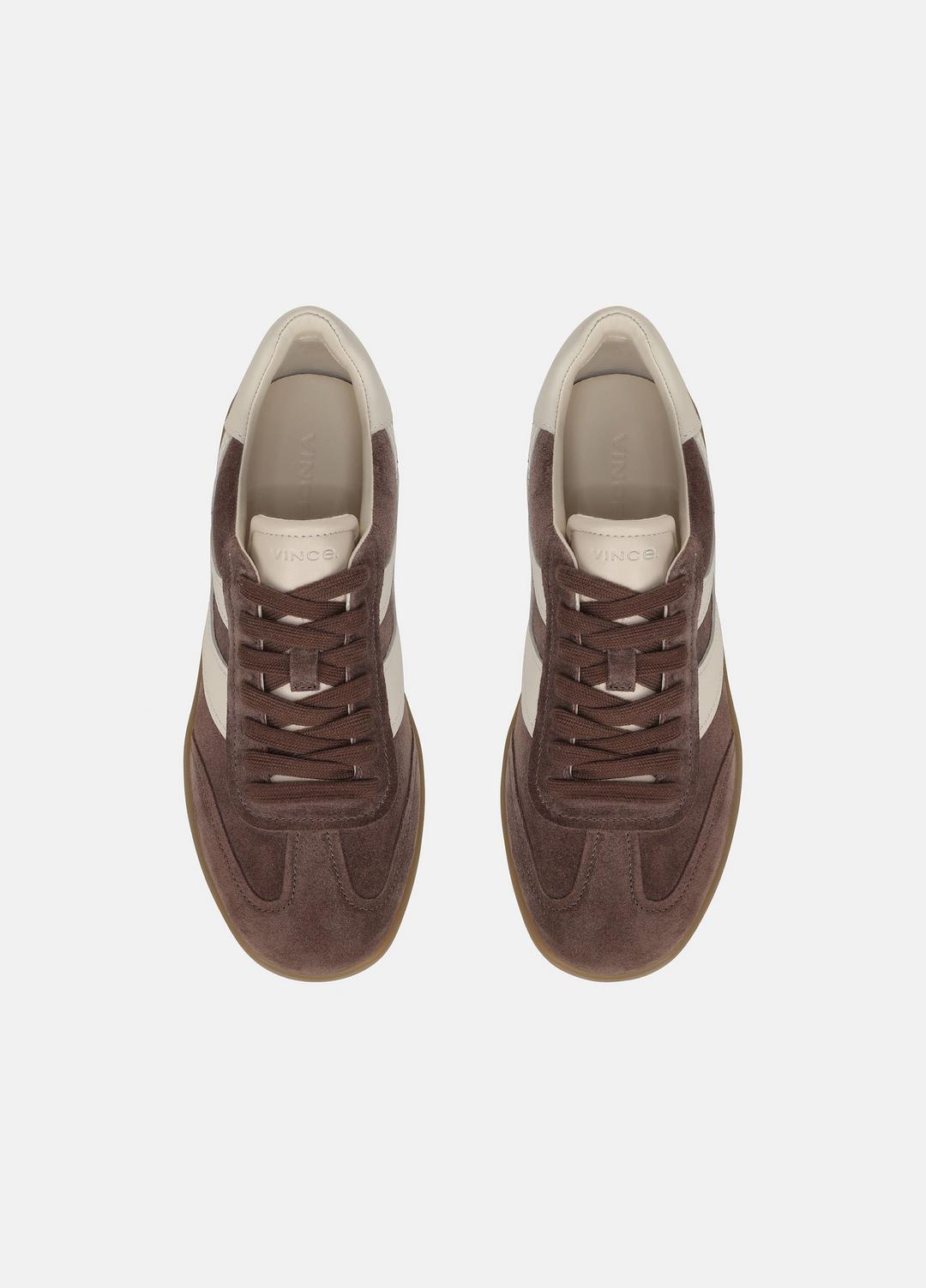 Oasis Suede & Leather Sneaker in Sneakers - KOALA TAUPE/FLAX | VINCE Women