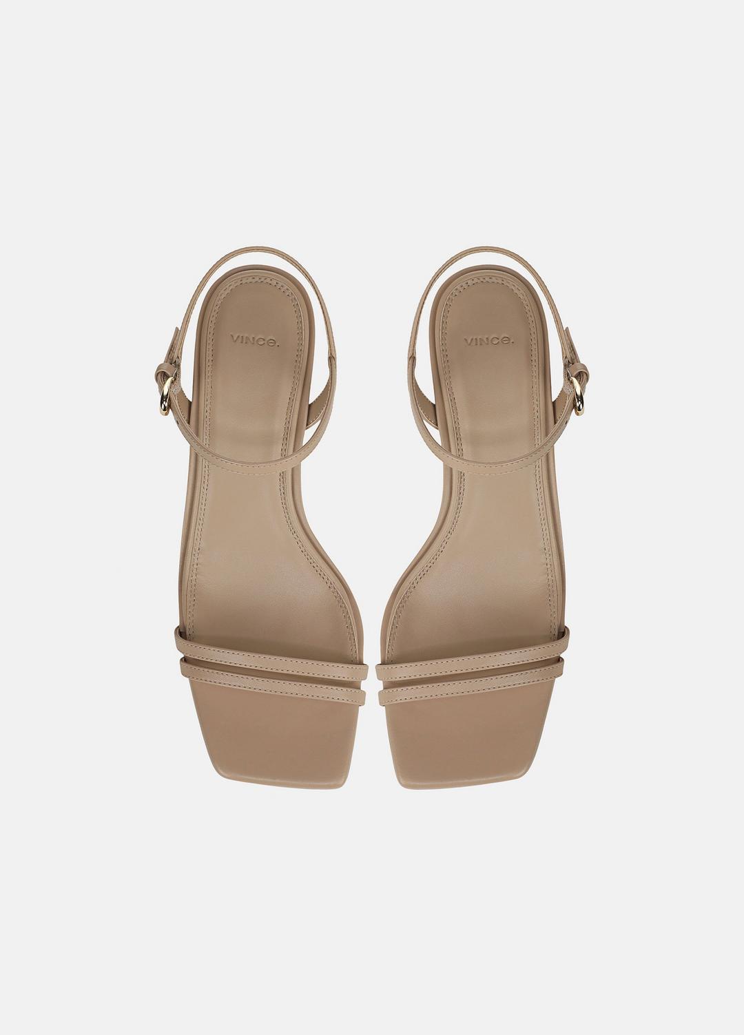Tilda Leather Heeled Sandal in Heels - WARM ALMOND | VINCE Women