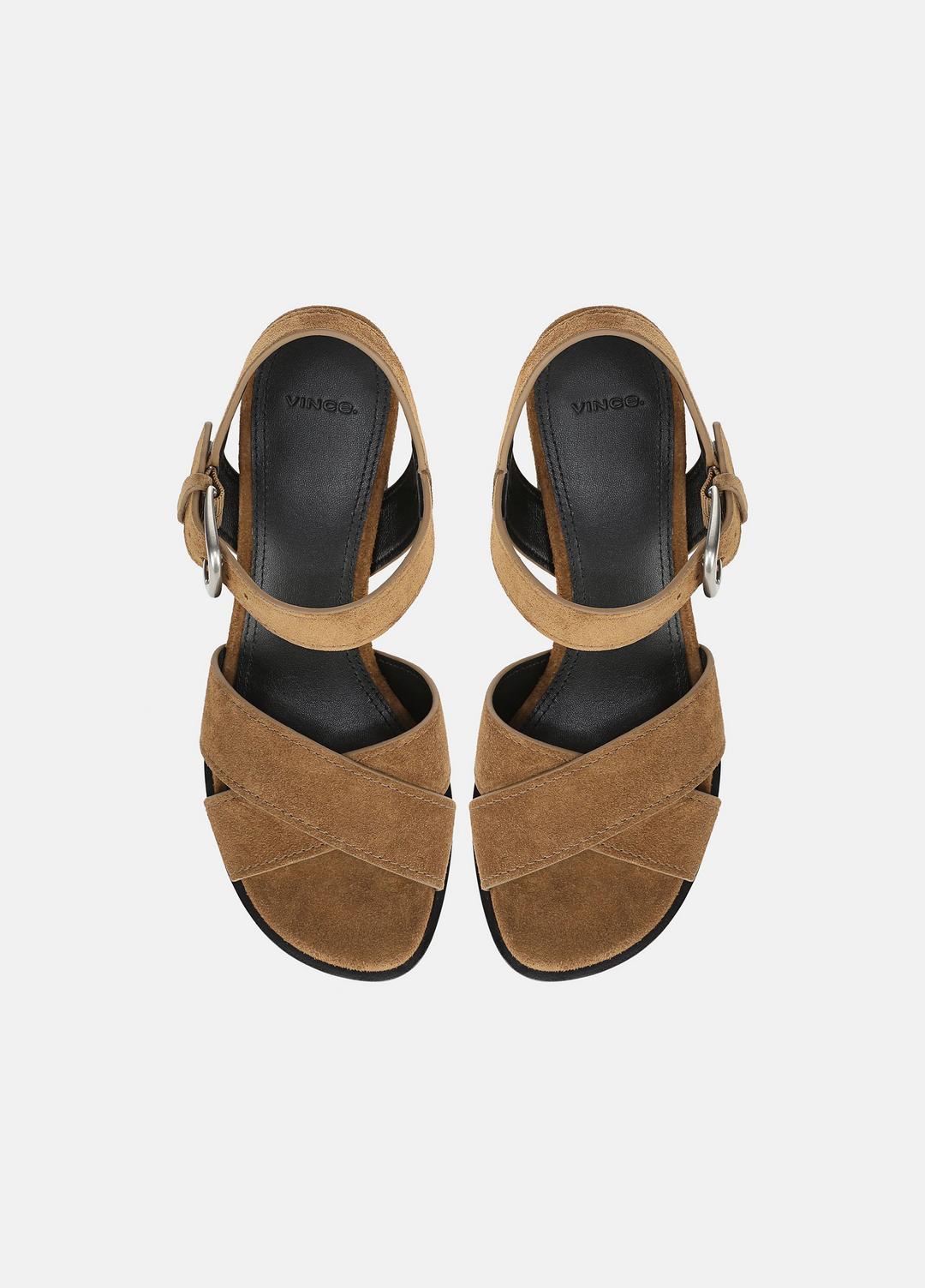 Salma Suede Heeled Sandal in Heels - ELMWOOD | VINCE Women