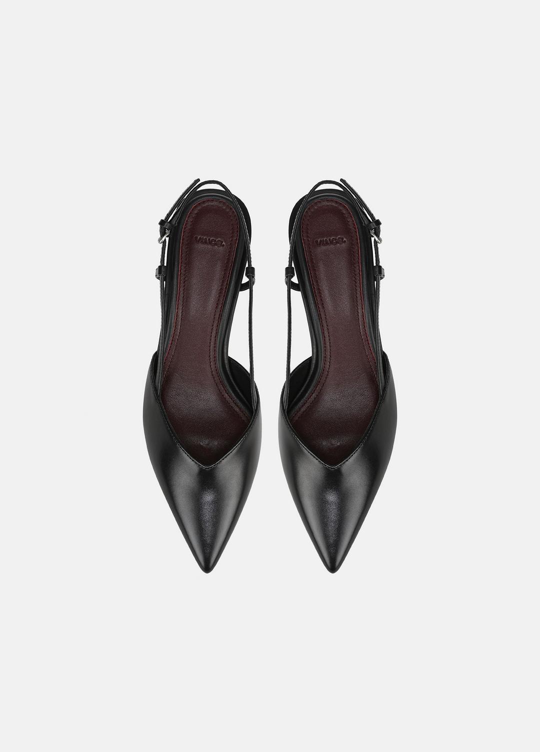 Levvy Leather Slingback Heel in Heels - BLACK | VINCE Women