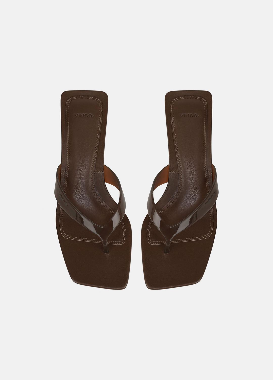 San Juan Jelly Heeled Thong Sandal in Sandals - SADDLE | VINCE Women