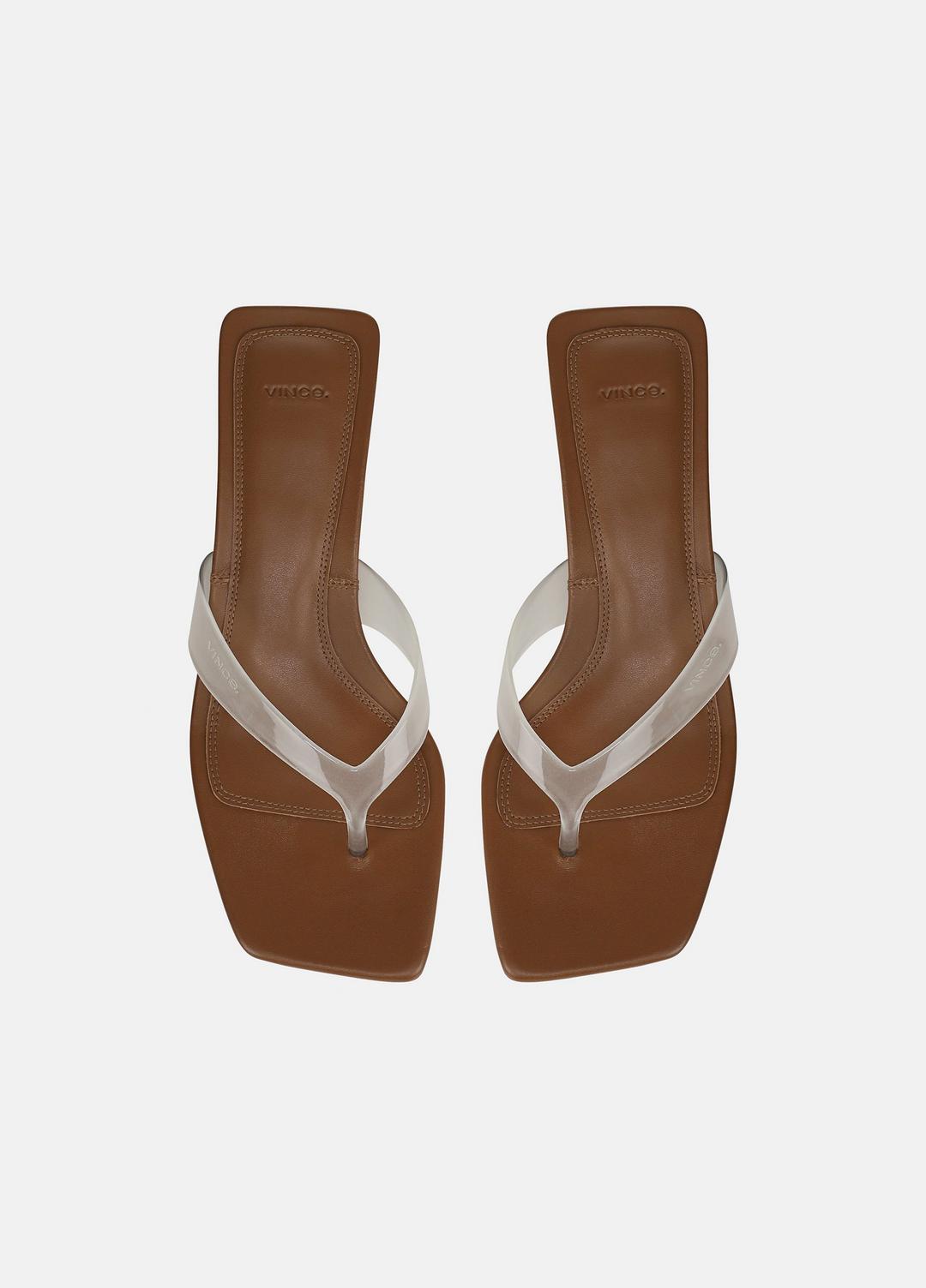 San Juan Jelly Heeled Thong Sandal in Sandals - CLEAR | VINCE Women