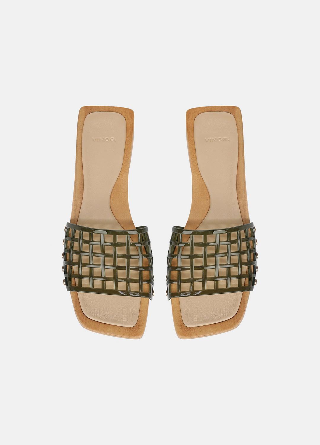 Barbara Jelly Slide Sandal in Sandals - CHIVE | VINCE Women
