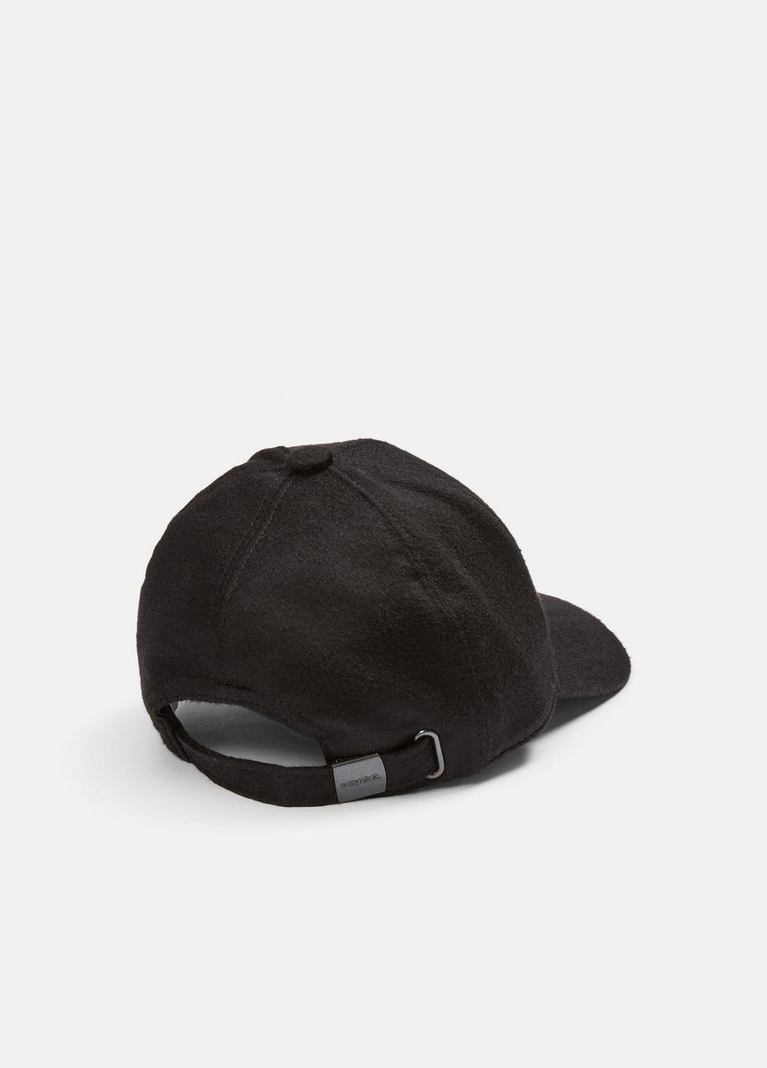 Leather-Trim Cashmere Baseball Cap in Scarves & Hats - BLACK | VINCE Women