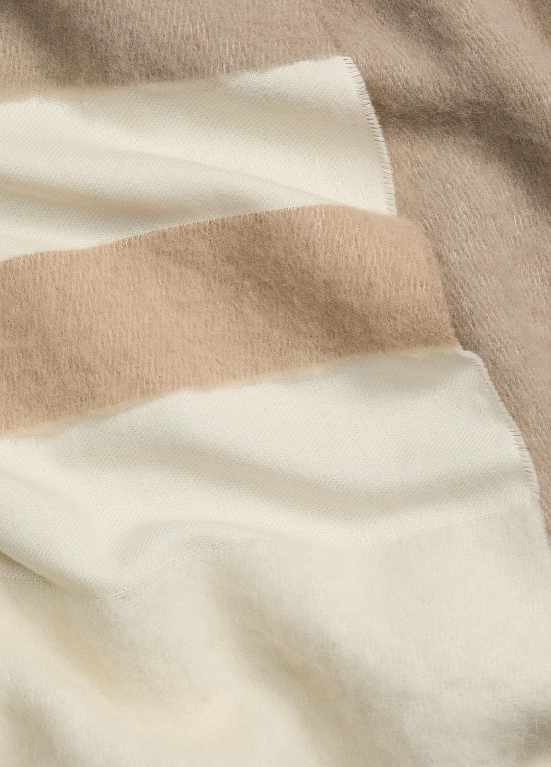 Brushed Alpaca-Blend Colorblock Scarf in Scarves & Hats - TAUPE | VINCE Women