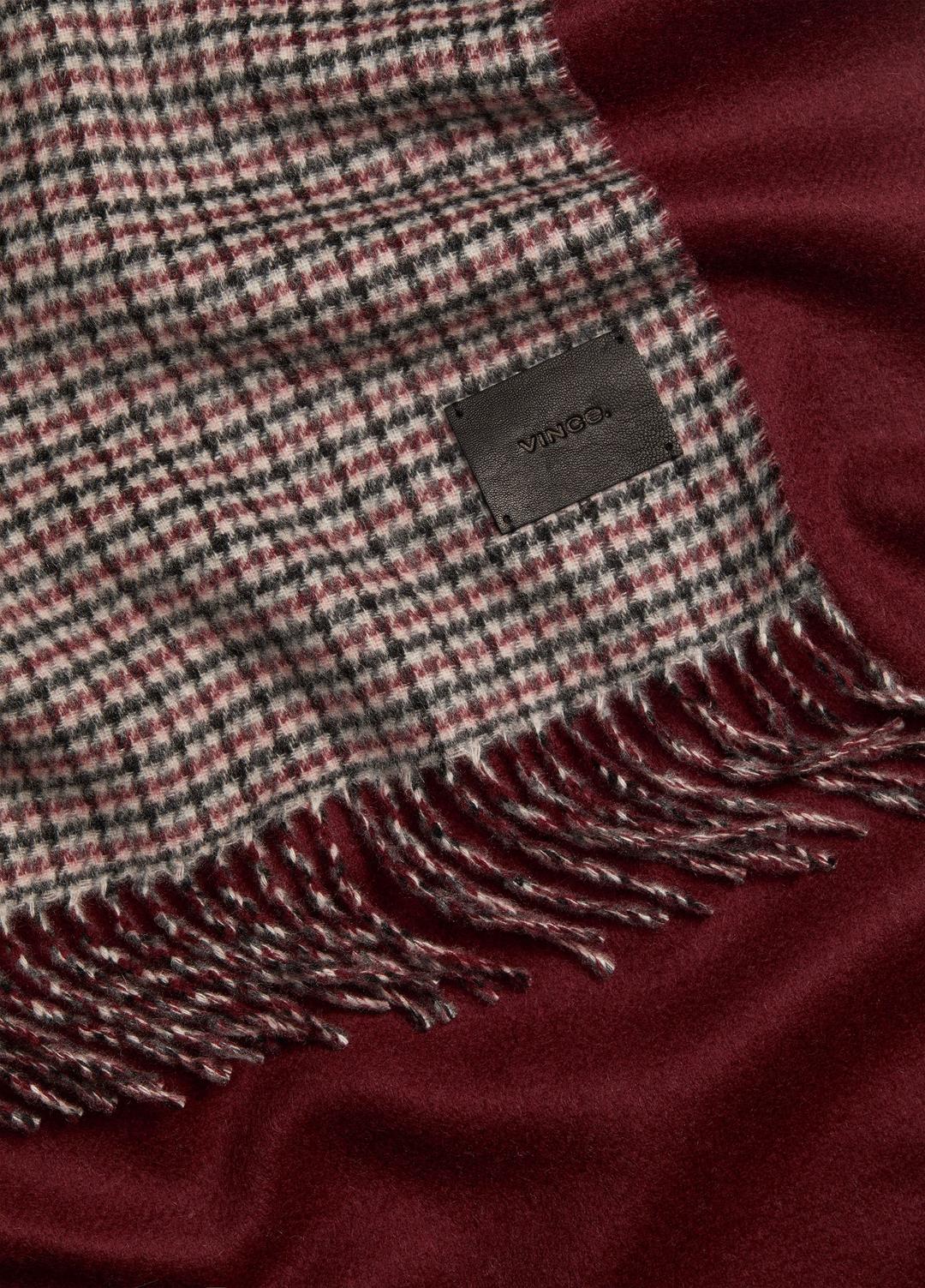 Micro-Houndstooth Cashmere Scarf in Scarves & Hats - BORDEAUX | VINCE Women