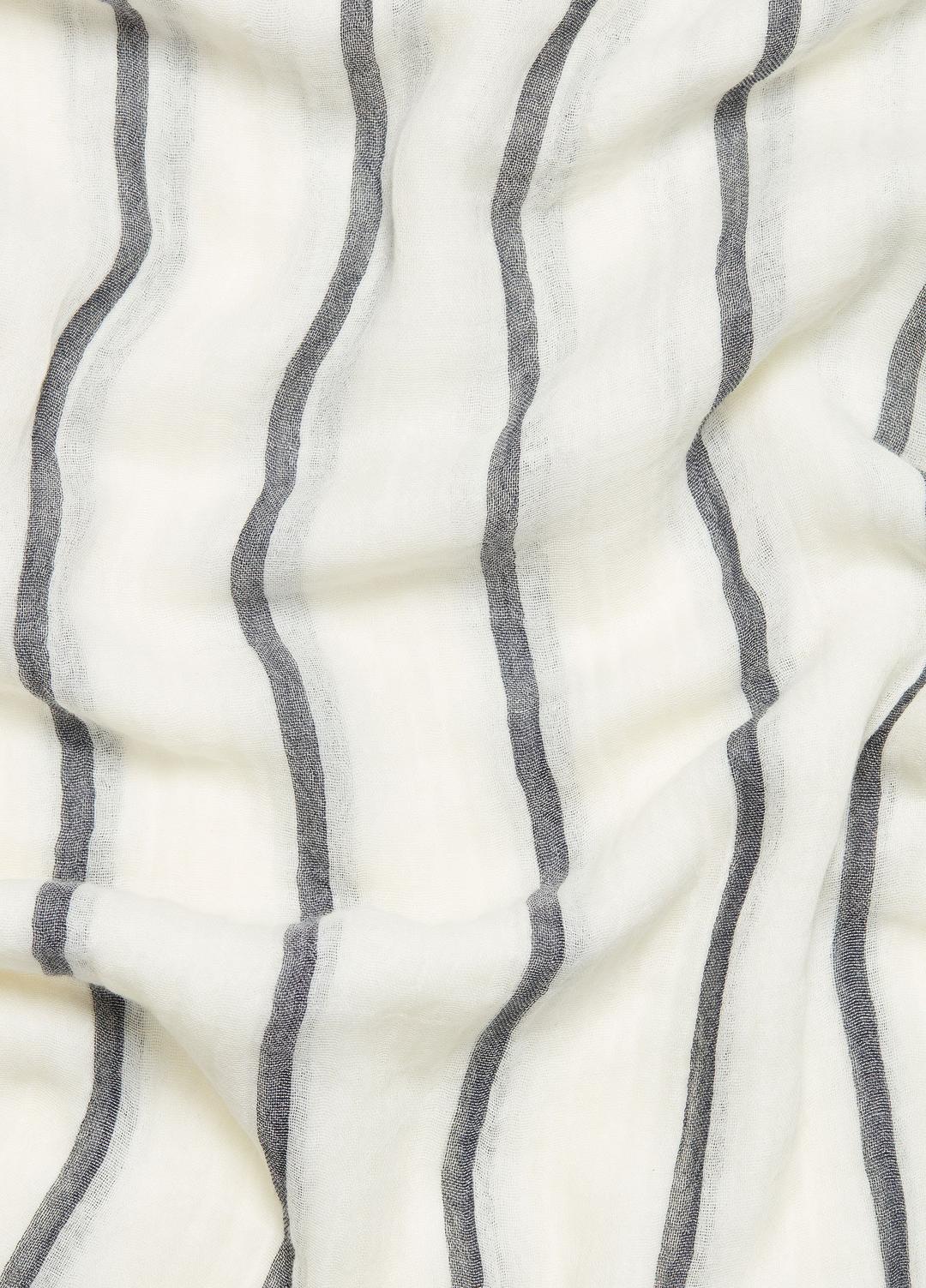 Cotton Gauze Awning Stripe Scarf in Scarves & Hats - PAPYRUS/COASTAL BLUE | VINCE Women