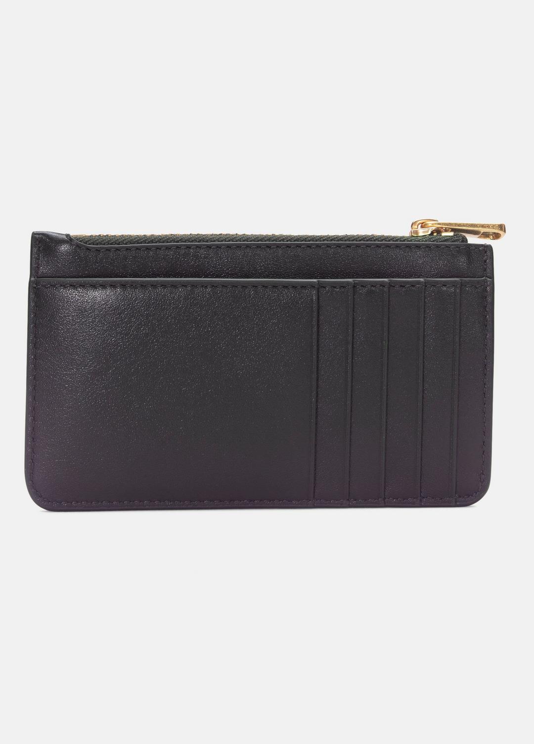 Leather Zip-Top Card Case in Handbags - CACAO | VINCE Women